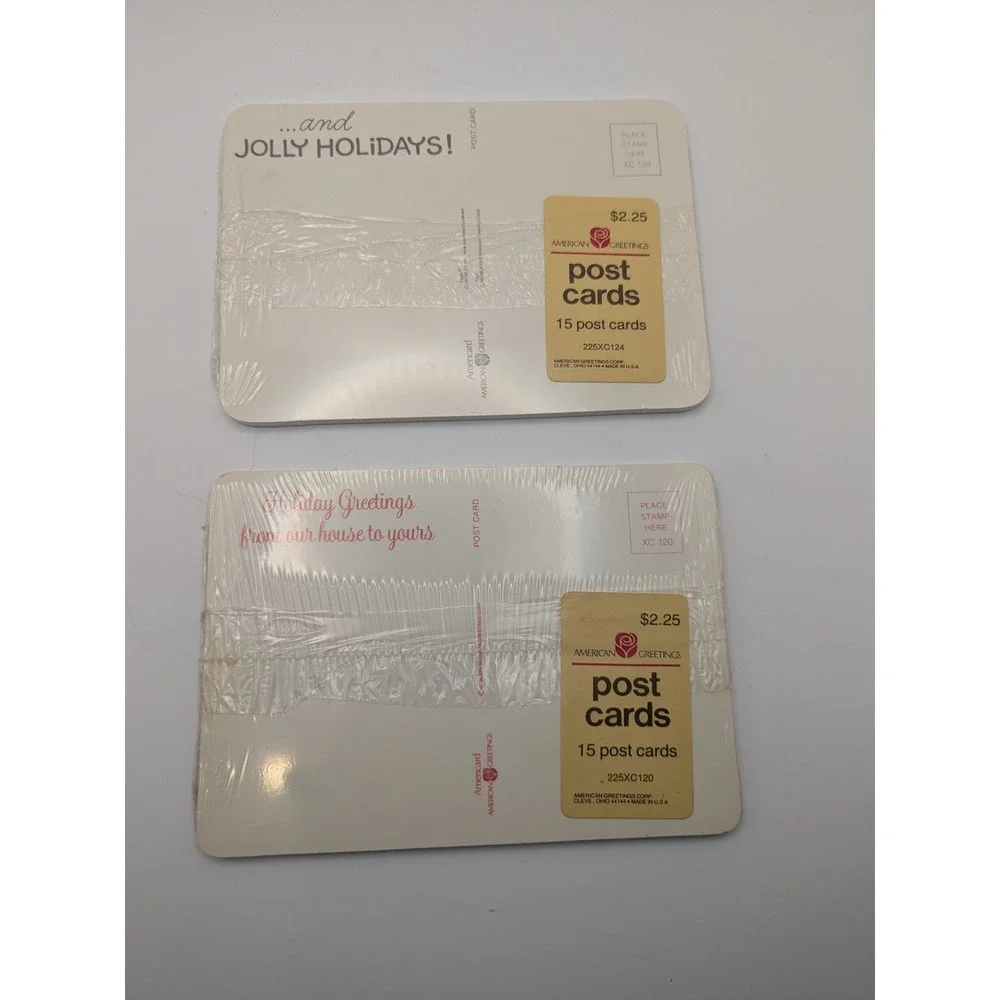 NOS Vintage American‎ Greetings Christmas Postcards Set Lot Holiday Cards